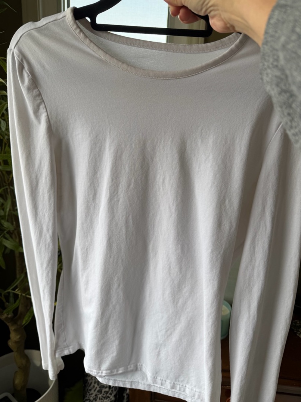 Kenneth Cole Reaction White Long Sleeve Stretch Top Size Medium